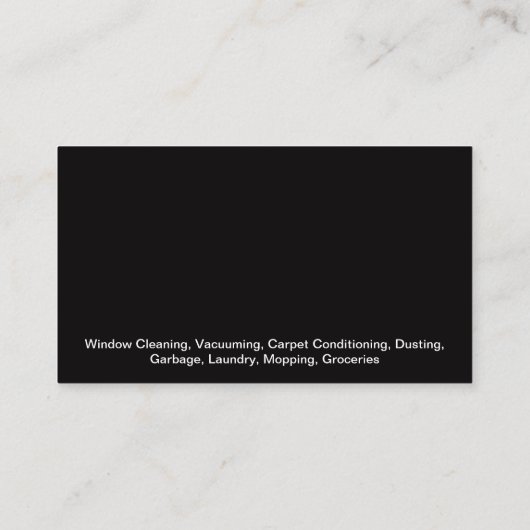 家政婦 | クリーナー 名刺 (裏面)