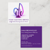 家政婦 クリーニング メイド スクエア名刺 (正面/裏面)