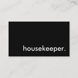 家政婦。 名刺