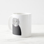 家政婦CATホワイトマグ コーヒーマグカップ (正面左)