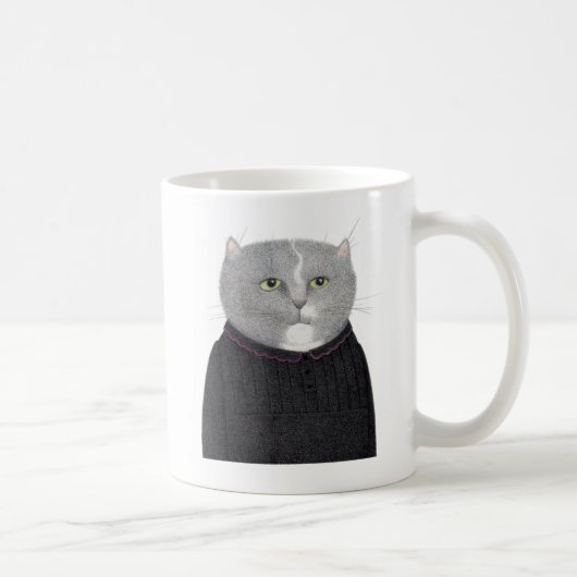 家政婦CATホワイトマグ コーヒーマグカップ (右)