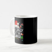 家族おそろいクリスマスでトナカイをなでるのが一番好き コーヒーマグカップ (正面左)