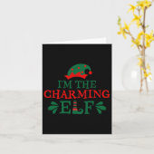 家族おそろいクリスマス面白グッズ 私はチャー カード (黄色い花)