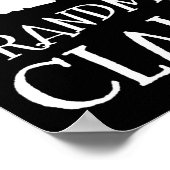 家族おばあちゃんクロースクリスマスサンタズハットパジャマ ポスター (角)