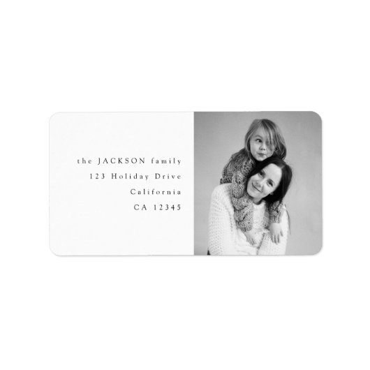 家族おもしろいおもしろいクリスマスフォト差出人住所 ラベル (正面)