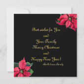 家族おもしろいかわいい子犬ハッピーホリデイズクリスマス シーズンカード (裏面)