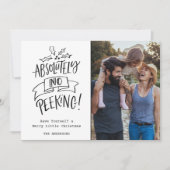 家族おもしろいのクリスマス写真のプレイド シーズンカード (正面)