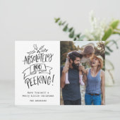 家族おもしろいのクリスマス写真のプレイド シーズンカード (スタンド正面)