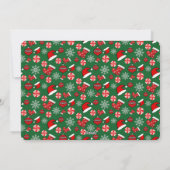 家族おもしろいのメリークリスマスに写真小妖精や小人を追加 シーズンカード (裏面)