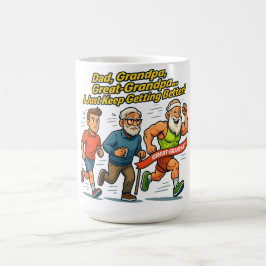 家族おもしろいのレースシャツ:パパから素晴らしおじいちゃん コーヒーマグカップ