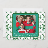 家族おもしろいの写真とJoy & Green Pattern シーズンカード (正面)