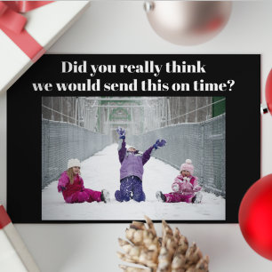 家族おもしろいの写真クリスマス シーズンカード
