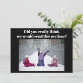 家族おもしろいの写真クリスマス シーズンカード (スタンド正面)