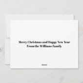 家族おもしろいの写真クリスマス シーズンカード (裏面)