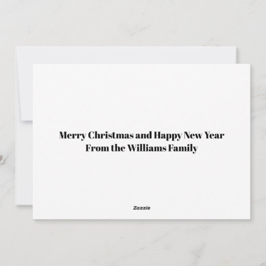 家族おもしろいの写真クリスマス シーズンカード (裏面)