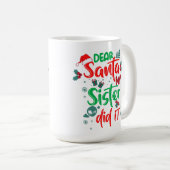 家族おもしろいの親愛サンタクリスマス コーヒーマグカップ (正面右)