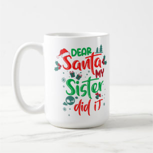 家族おもしろいの親愛サンタクリスマス コーヒーマグカップ