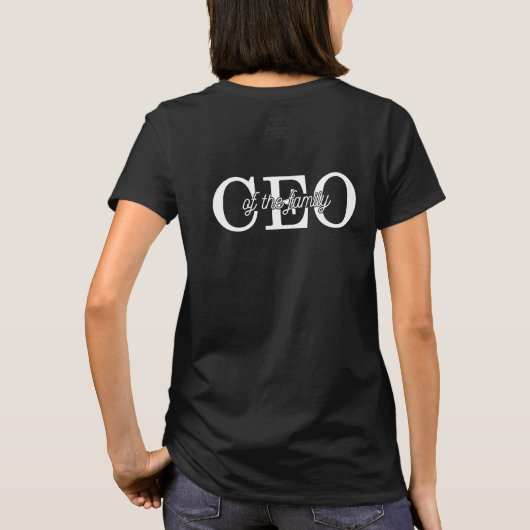 家族おもしろいのCEO母の日のデザイン Tシャツ (裏面)