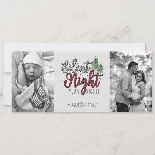 家族おもしろいクリスマスカード シーズンカード (正面)