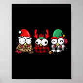 家族おもしろいクリスマス用チキン農家 ポスター (正面)