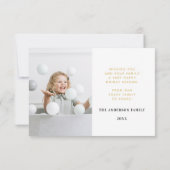 家族おもしろいユーモアのあるキッズクリスマスカード サンキューカード (裏面)