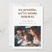 家族おもしろいユーモアのある写真クリスマス シーズンカード (正面)