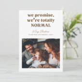 家族おもしろいユーモアのある写真クリスマス シーズンカード (スタンド正面)