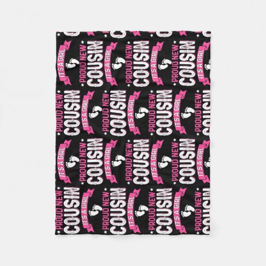 家族おもしろい性が新しい誇りを持ったいとこを明らかにする フリースブランケット (正面)