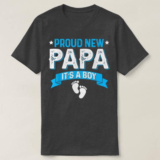 家族おもしろい性が新し誇りを持ったいパパを明かすA B Tシャツ (デザイン正面)