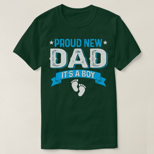 家族おもしろい性が新し誇りを持ったい父親を明かすボー Tシャツ (デザイン正面)