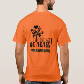 家族おもしろい懇親会ここに戻る Tシャツ (裏面)