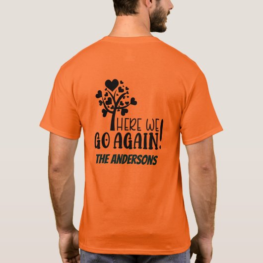 家族おもしろい懇親会ここに戻る Tシャツ (裏面)