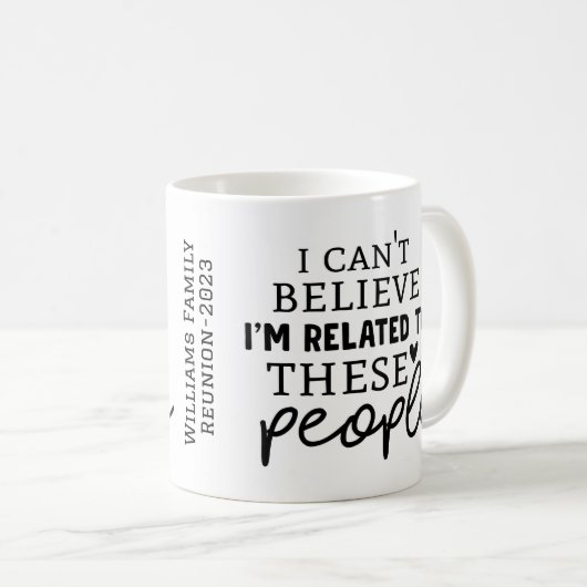 家族おもしろい懇親会名年コーヒーマグ コーヒーマグカップ (正面右)