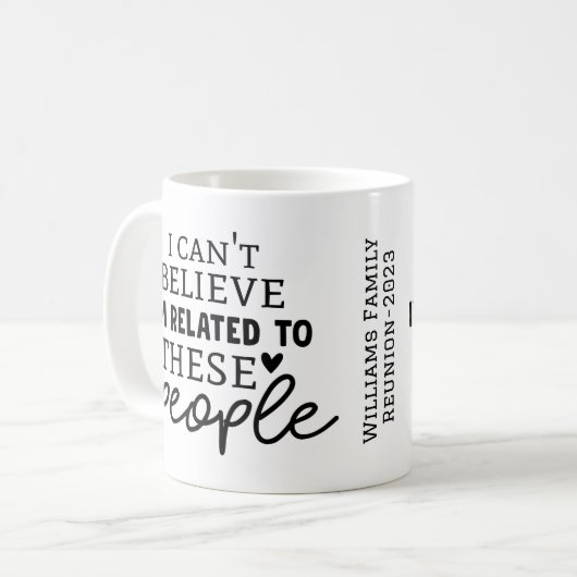 家族おもしろい懇親会名年コーヒーマグ コーヒーマグカップ (正面左)