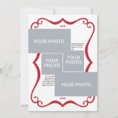 家族おもしろい機能障害のホリデーカードと写真 サンキューカード (裏面)