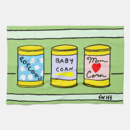 家族おもしろい漫画の新しい親キッチンタオル キッチンタオル