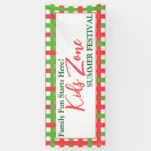 家族おもしろい!カスタムキッズゾーンサマーフェスティバル 横断幕 (縦)