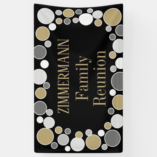 家族おもしろい!カスタム懇親会旗 横断幕 (縦)