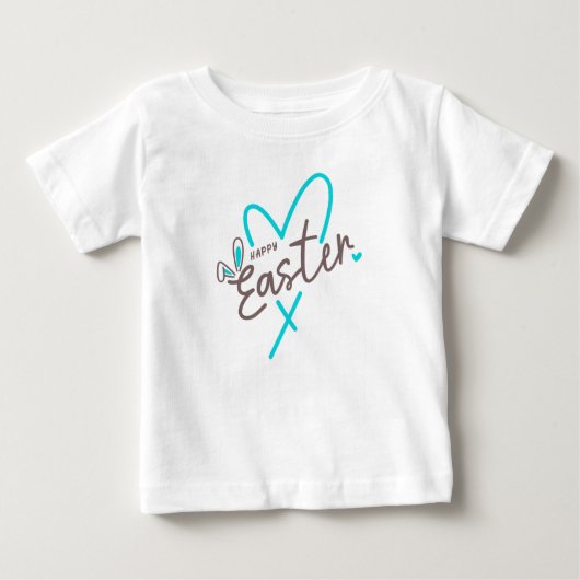 家族お揃いイースターお祝い ベビーTシャツ (正面)
