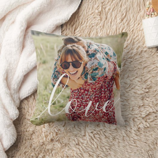 家族お気に入りのの写真のスクリプトの愛 クッション (ブランケット)