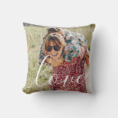 家族お気に入りのの写真のスクリプトの愛 クッション (正面)