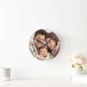 家族お気に入りのの写真の壁 ラウンド壁時計 (ホーム)