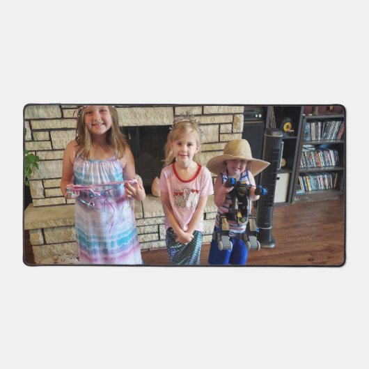 家族お気に入りのの写真を追加 デスクマット (正面)