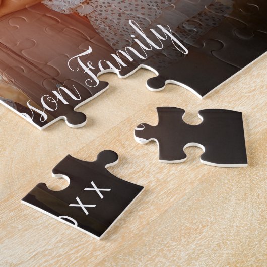 家族お気に入りのの写真 ジグソーパズル (側面)