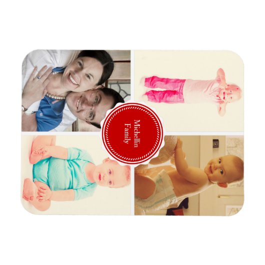 家族お気に入りのの写真 マグネット (横)