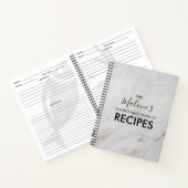 家族お気に入りのレシピ書 |大理石 ノートブック (内部)