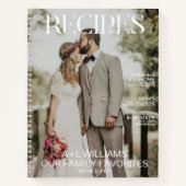 家族お気に入りのレシピ2写真雑誌カバー ノートブック (正面)