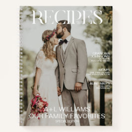 家族お気に入りのレシピ2写真雑誌カバー ノートブック
