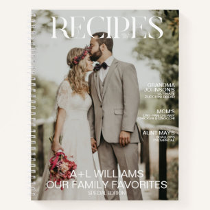 家族お気に入りのレシピ2写真雑誌カバー ノートブック