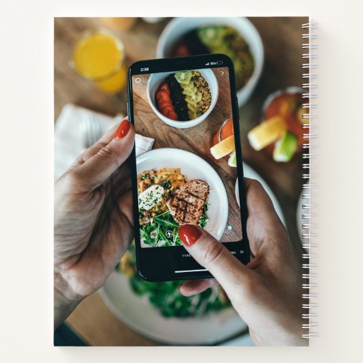 家族お気に入りのレシピ2写真雑誌カバー ノートブック (裏面)